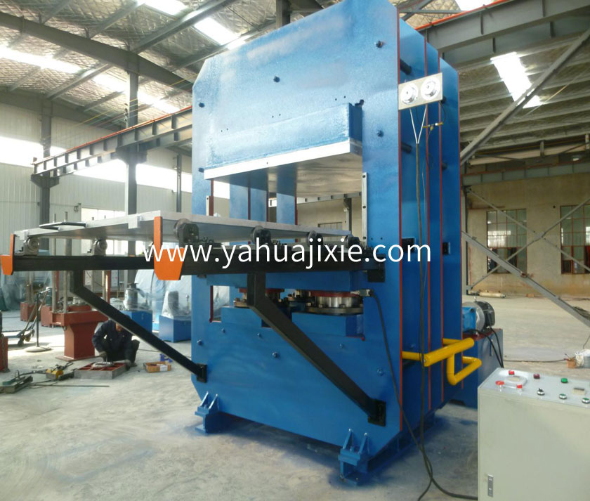 框式帶手動(dòng)推拉模裝置平板硫化機(jī)